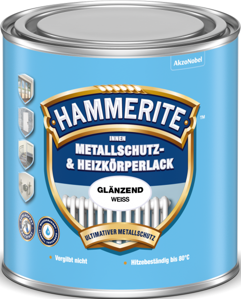 Hammerite Metallschutz- & Heizkörperlack glänzed weiß 500 ml NR. 5117970