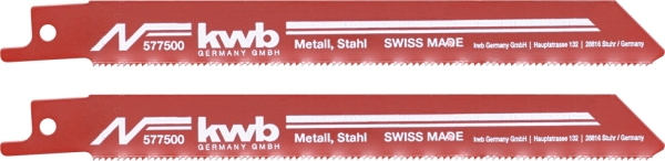 KWB Säbelsägeblatt 153/130 mm für BI-Metall, Stahl, Weichstahl, Bleche, Alu 2Stück  Nr. 577400